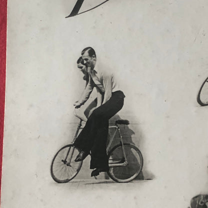 Vintage Circus Photo Dan Sayton Ruth Bicycle Balancing Act Performer Photograph