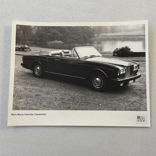 Rolls Royce Corniche Convertible Car Factory Press Photo Photograph Print 1980