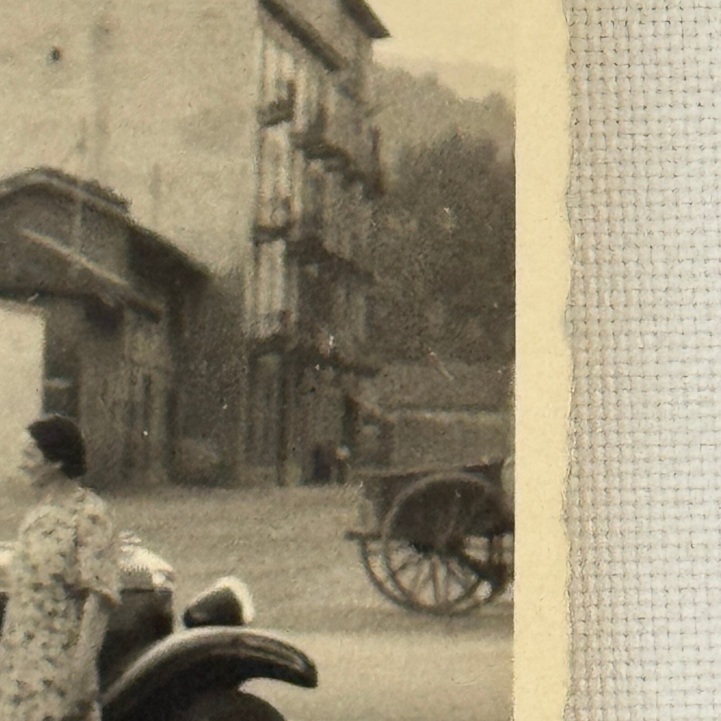 Vintage Photo Photograph Print People with Early Automobile Car