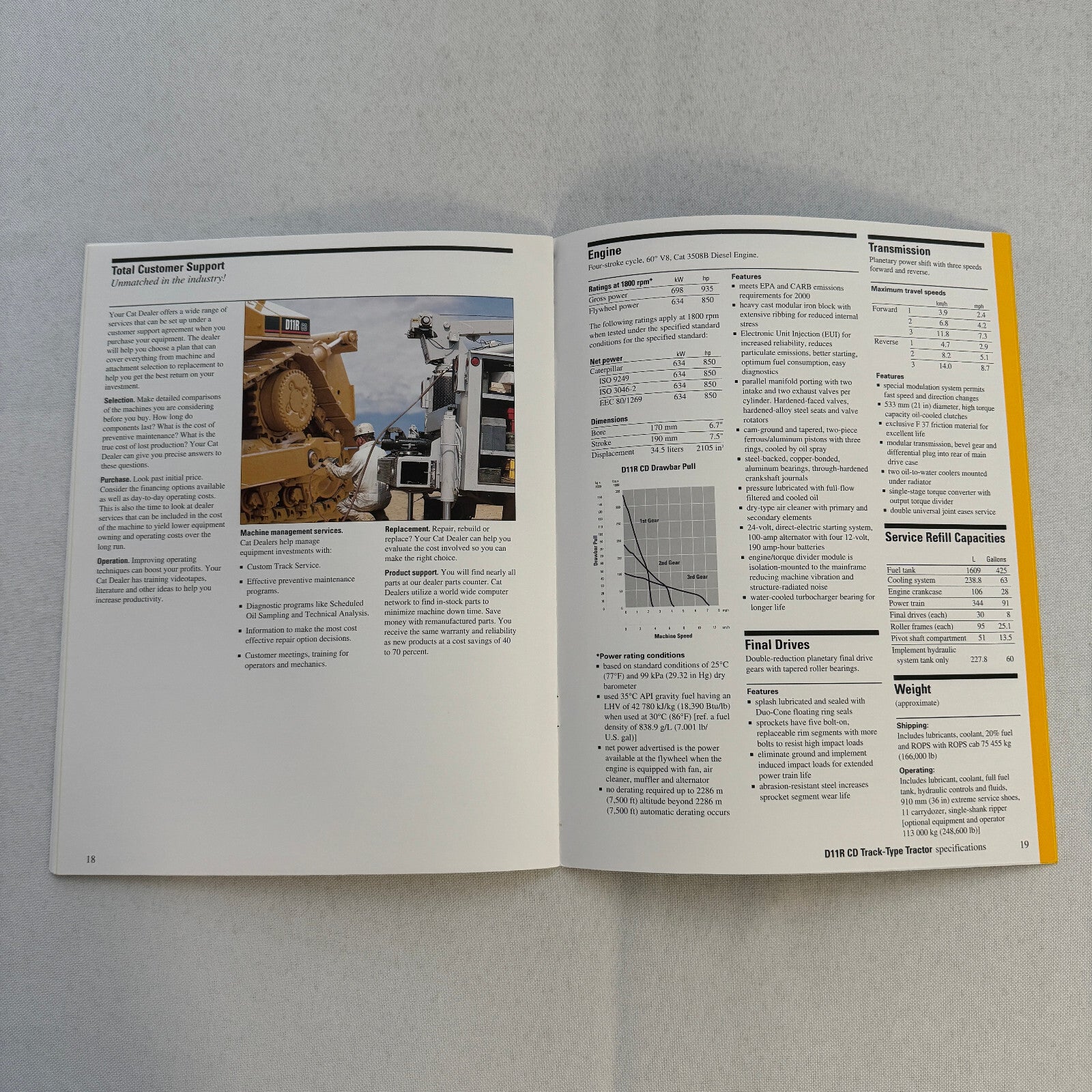 Caterpillar Cat D11R CD Carrydozer Tractor Construction Equipment Brochure