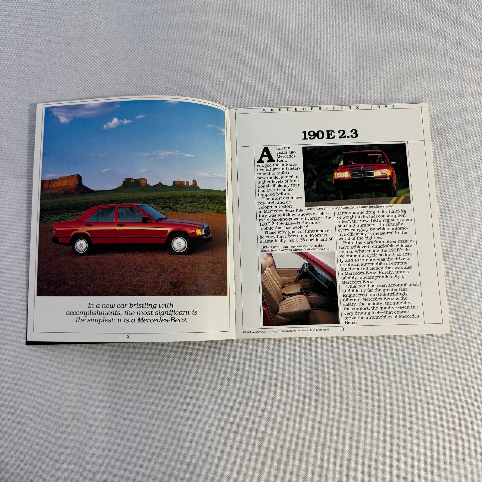 1984 Mercedes Benz Brochure Catalog 500SEC 380 SL 500 SEC SEL 380SE 300SD 300TD