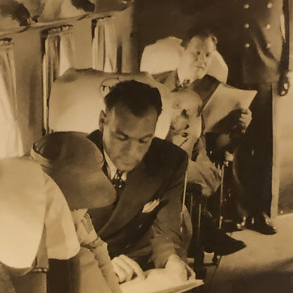 TWA Airline Airplane Passengers Smoking Plane Aircraft Vintage Photo Max Karant