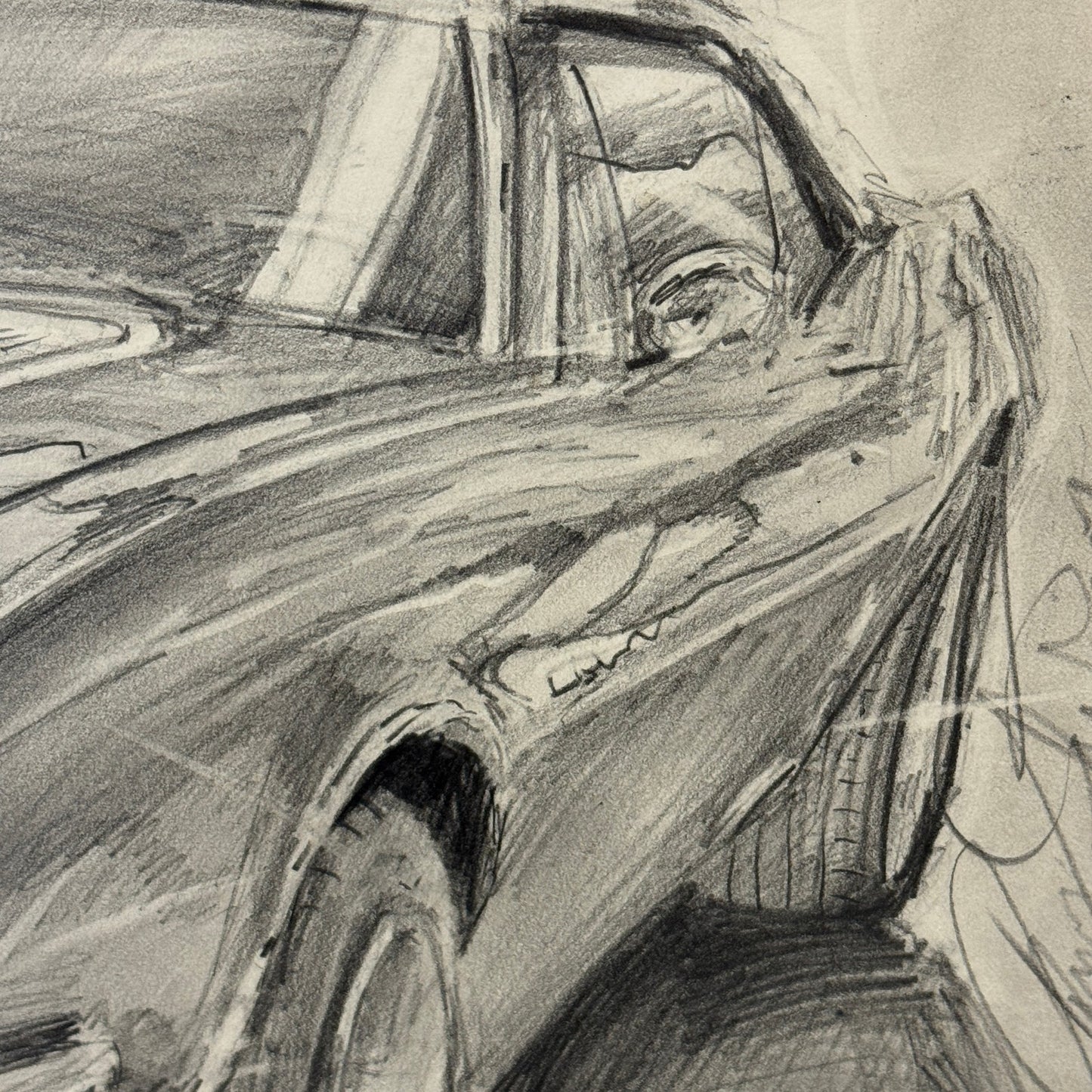 Chevrolet Camaro Muscle Car Illustration Drawing Sketch Original Art Signed