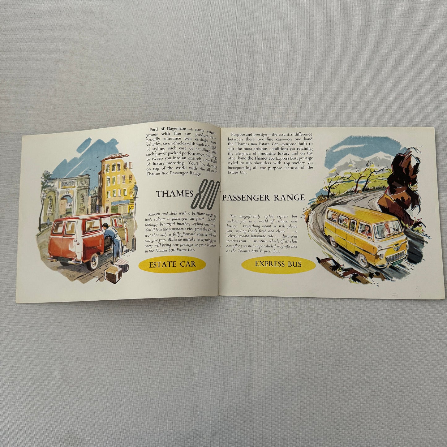 Thames 800 Estate Car and Express Bus Sales Brochure Catalog Vintage Advertising