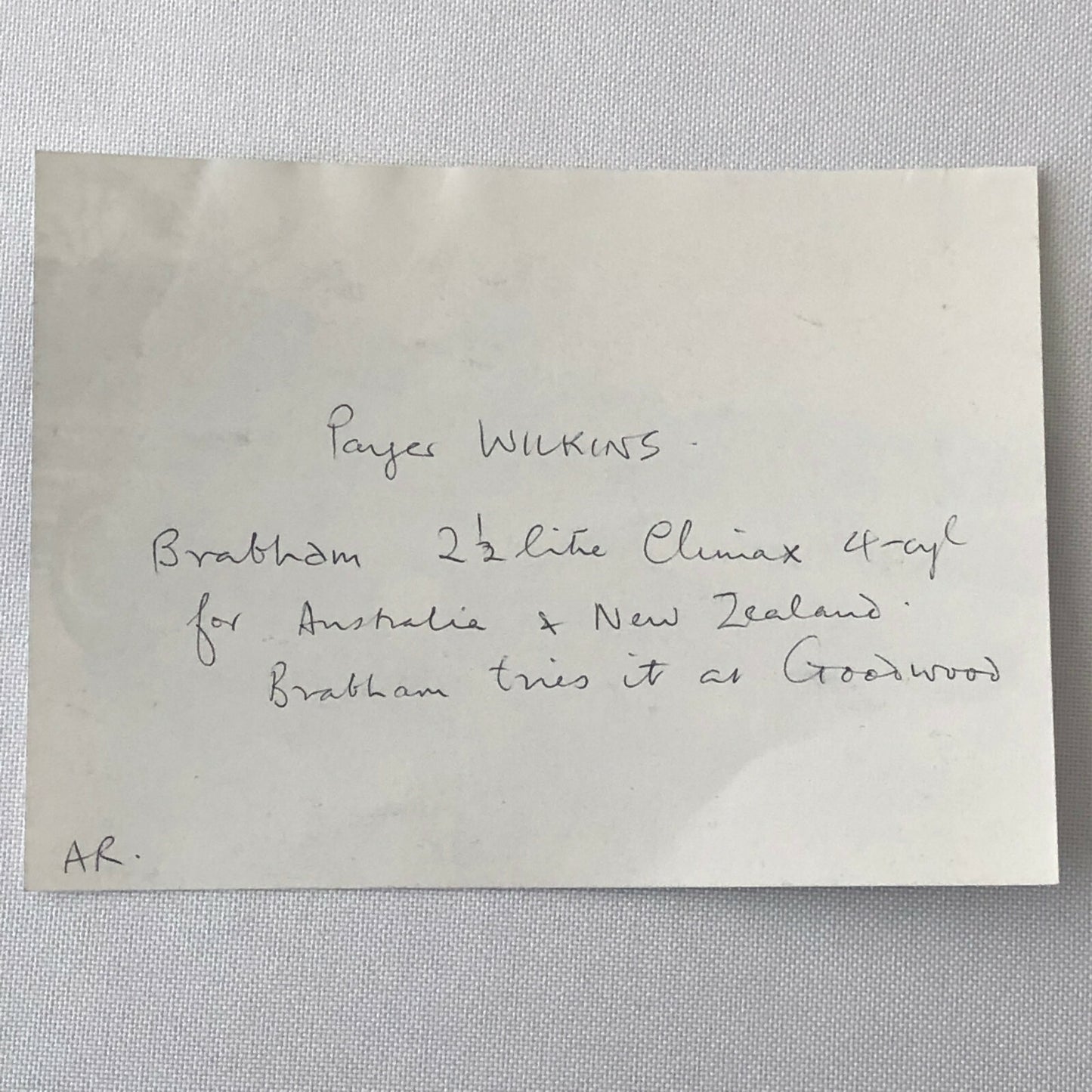 Vintage Racing Photo Photograph Jack Brabham Driver in Climax Car at Goodwood