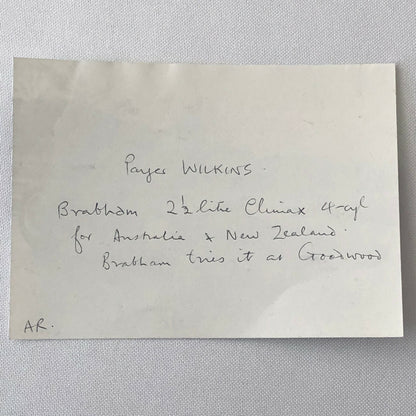 Vintage Racing Photo Photograph Jack Brabham Driver in Climax Car at Goodwood