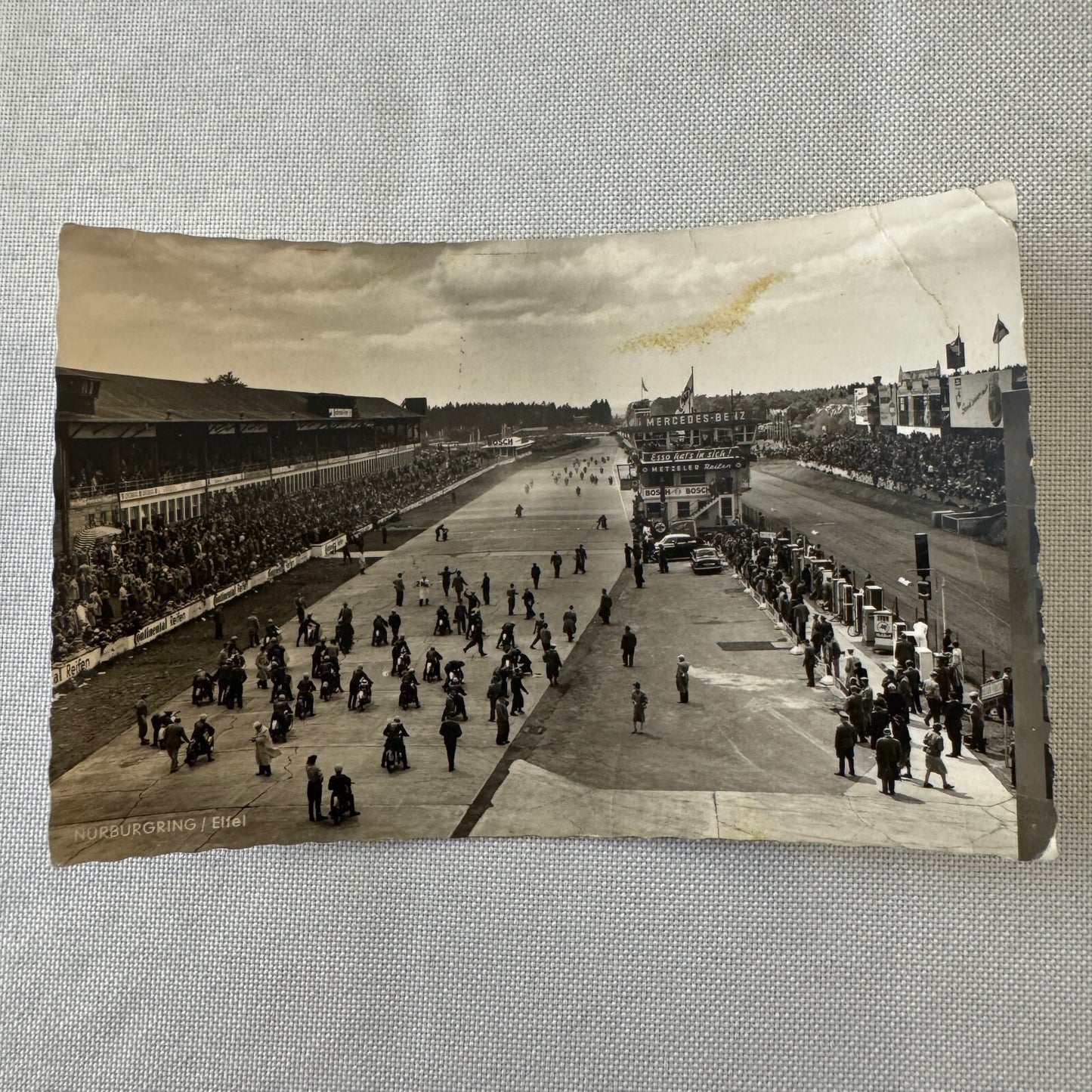 Vintage Nurburgring Racing Circuit Motorcycle Bike Race Postcard Post Card