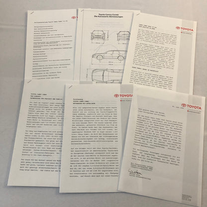 Toyota Camry Combi Station Wagon Press Kit with Photos 1992 1993