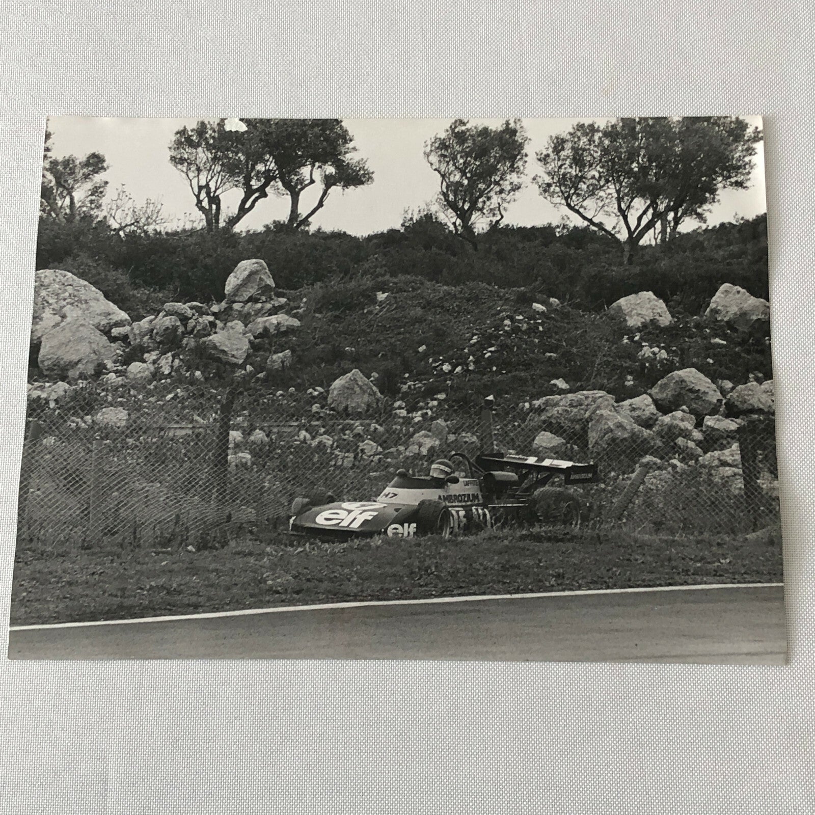 Vintage 1975 Formula 2 F2 Racing Photo Photograph Estoril Jacques Laffite ELF 