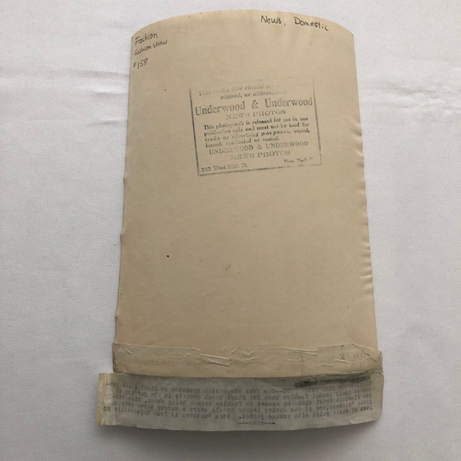 Press Photo Photograph Miami Beach Fashion Show Underwood and Underwood