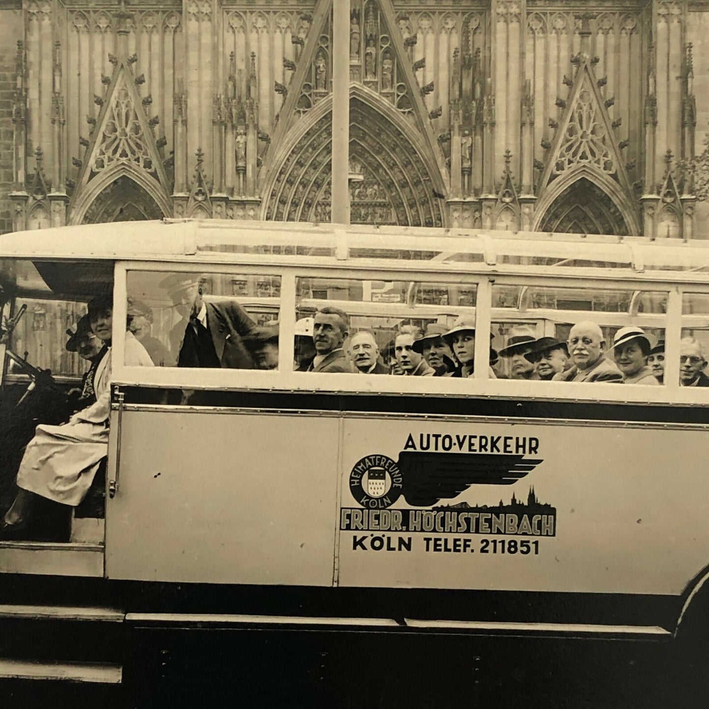 Vintage Bus Photo Photograph European Postcard Post Card 