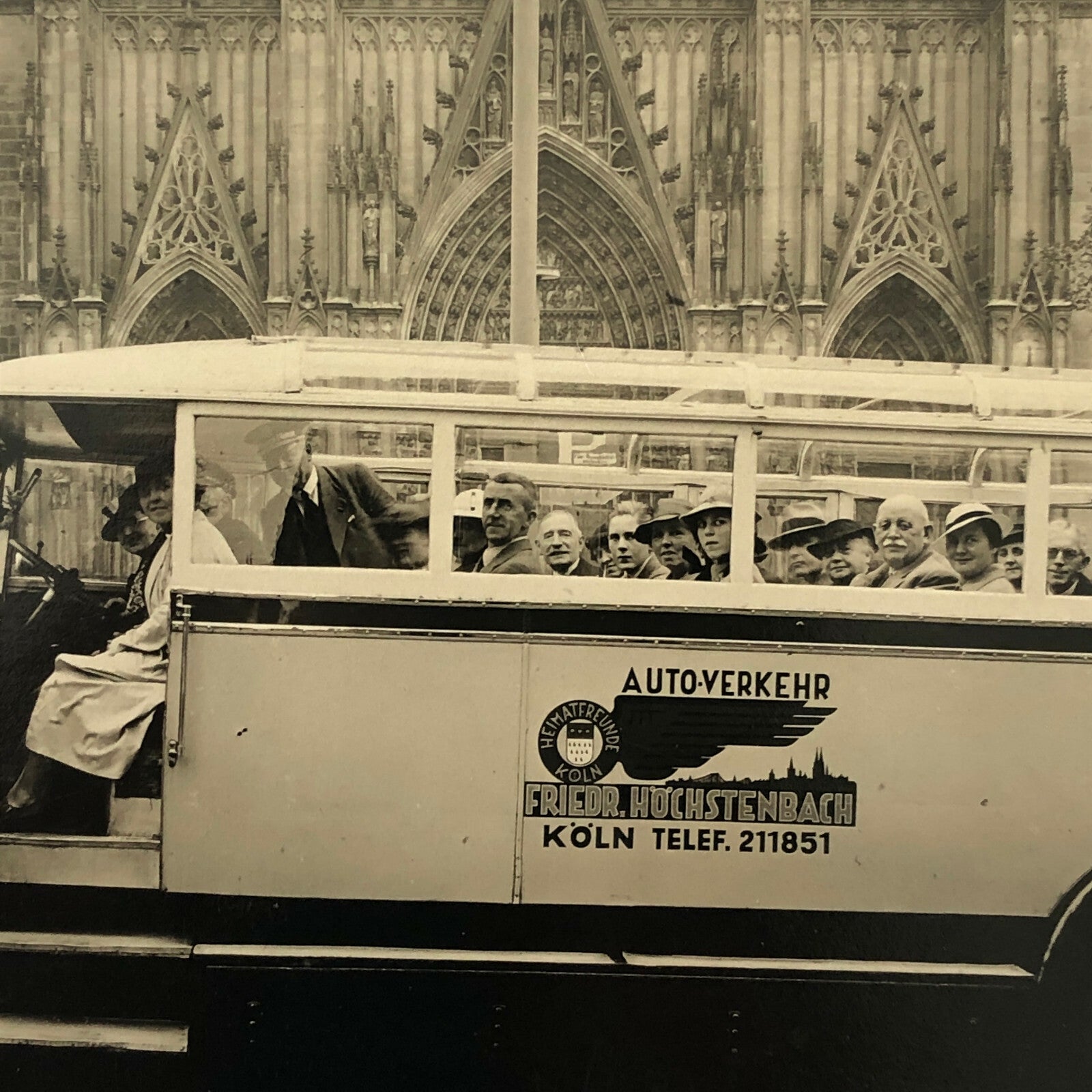 Vintage Bus Photo Photograph European Postcard Post Card 