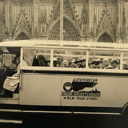Vintage Bus Photo Photograph European Postcard Post Card 