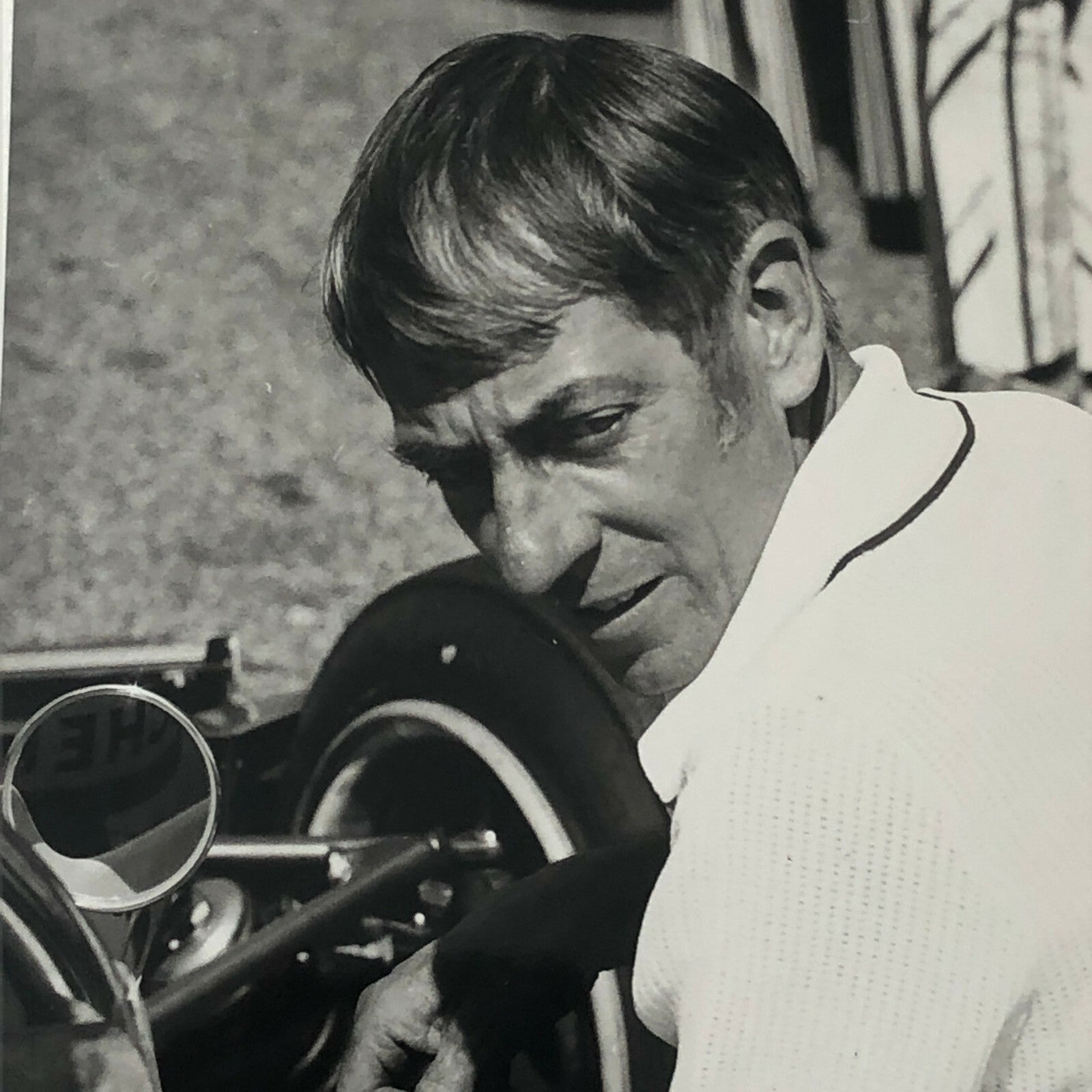 Vintage Racing Photo Photograph Car Mechanic ? Jack Brabham Crew ? 