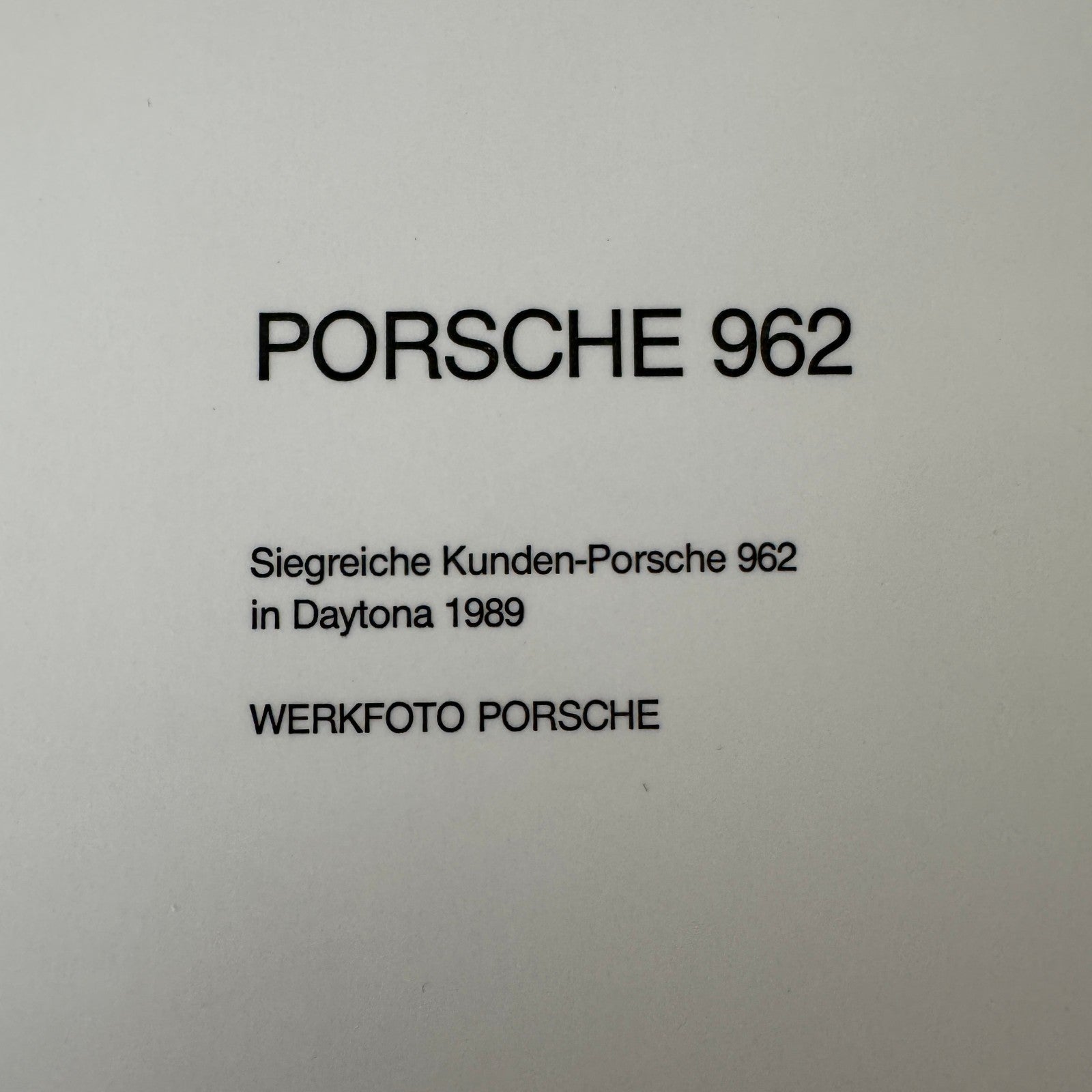 Vintage Porsche 962 Race Car Factory Press Photo Photograph Miller Racing 1989