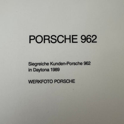 Vintage Porsche 962 Race Car Factory Press Photo Photograph Miller Racing 1989