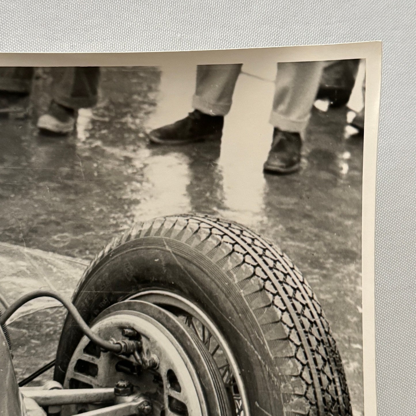Vintage Racing Photo Photograph Grand Prix Car Wheel
