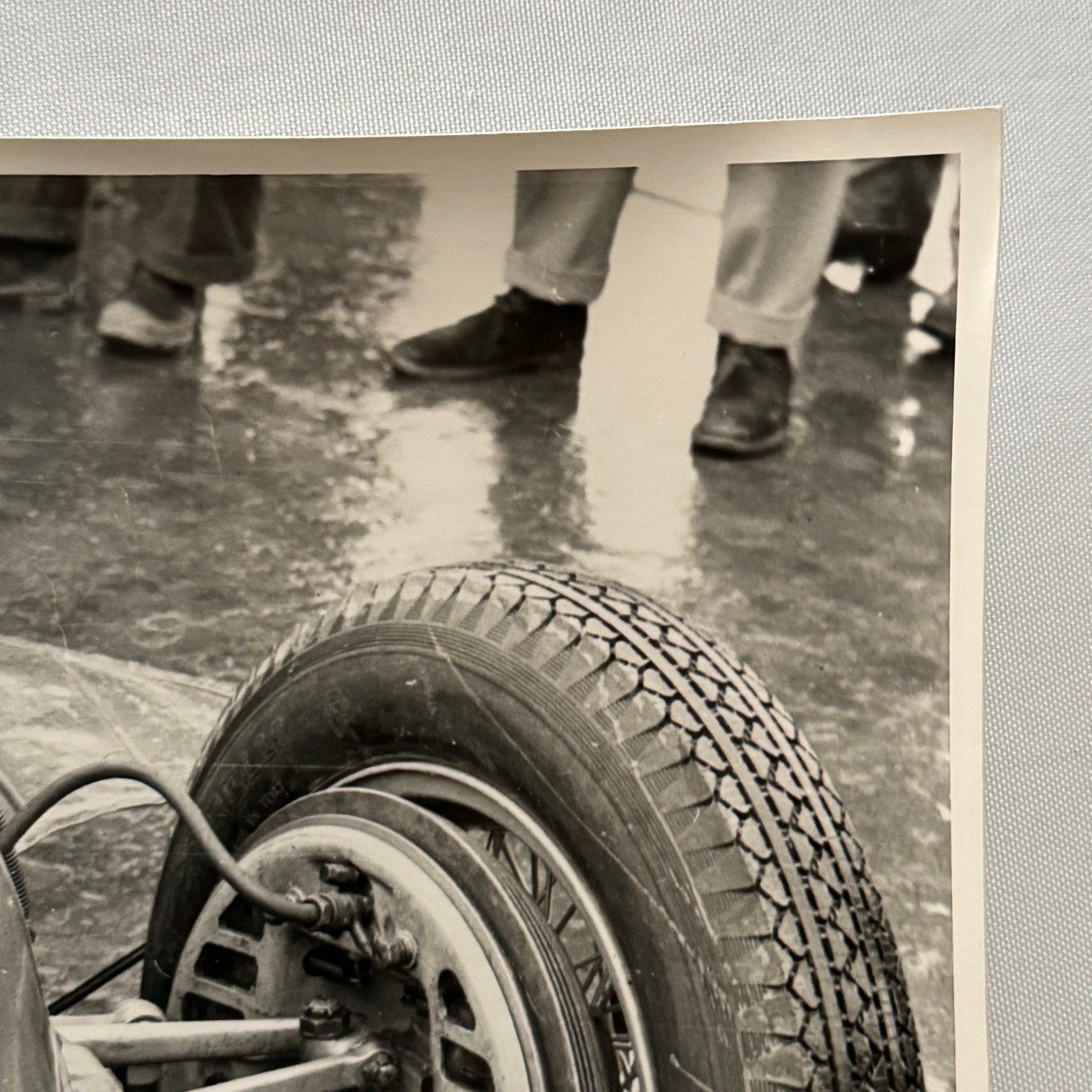 Vintage Racing Photo Photograph Grand Prix Car Wheel