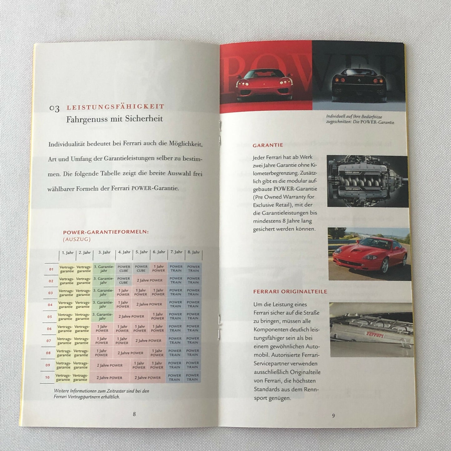 Ferrari Services Sales Brochure Catalog 360 Challenge Racing Carrozzeria GERMAN 
