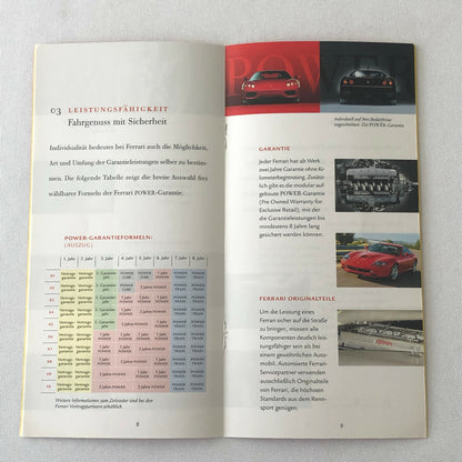 Ferrari Services Sales Brochure Catalog 360 Challenge Racing Carrozzeria GERMAN 