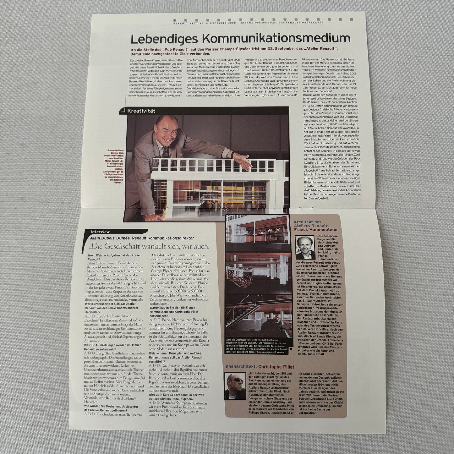 2000 Renault Next Factory Brochure Magazine German Text Concept Cars