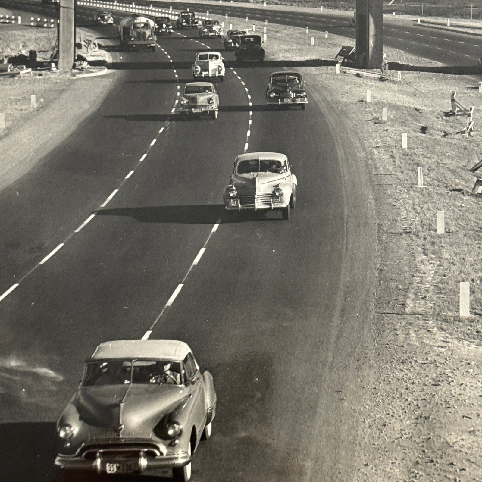 Vintage Cars on California Highway Photo Photograph Print Associated Press