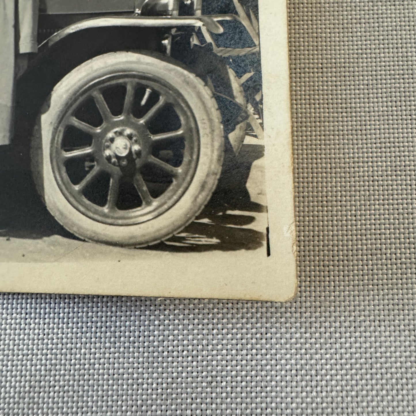 Vintage Italian Real Photo Postcard Post Card RPPC Automobile Family People Car