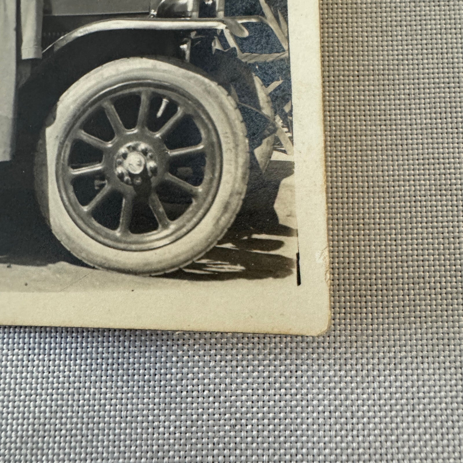 Vintage Italian Real Photo Postcard Post Card RPPC Automobile Family People Car