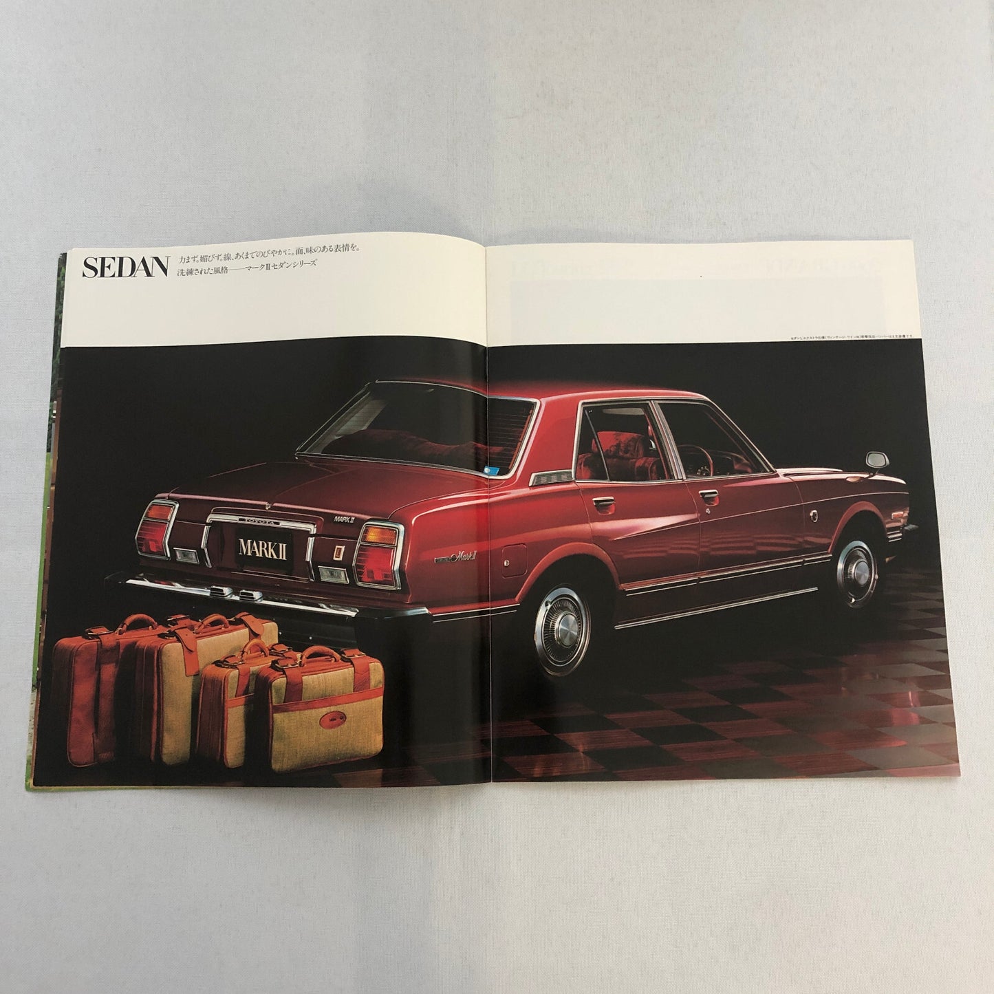 Toyota Mark II Car Sales Brochure Catalog Advertising Japanese Text JDM