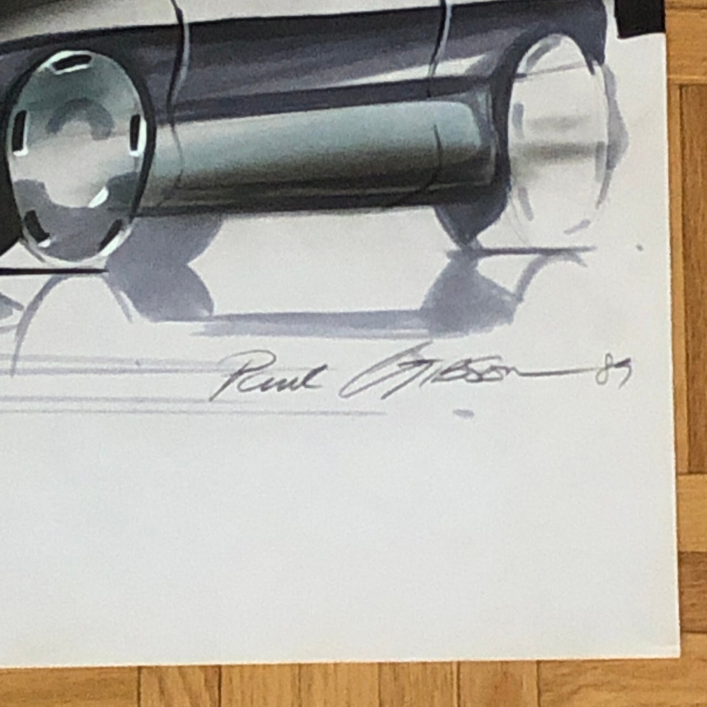 Car Styling Concept Illustration Art Drawing Sketch Vintage Lot of 2