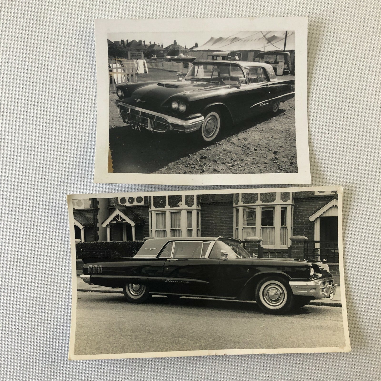Vintage Ford Thunderbird Photo Photograph Print Lot of 2