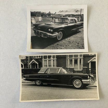 Vintage Ford Thunderbird Photo Photograph Print Lot of 2