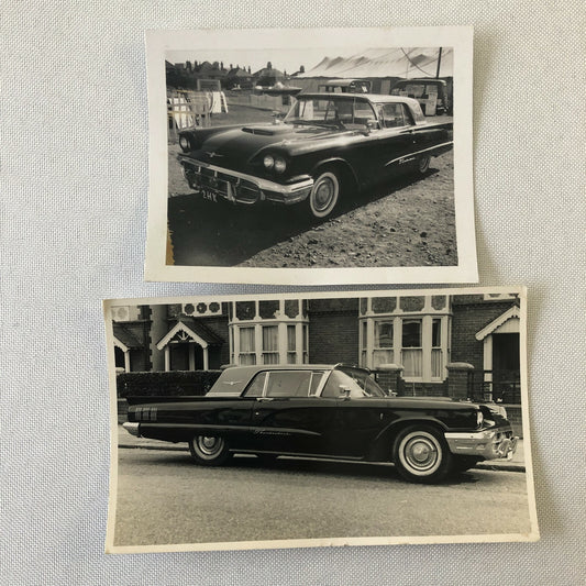 Vintage Ford Thunderbird Photo Photograph Print Lot of 2