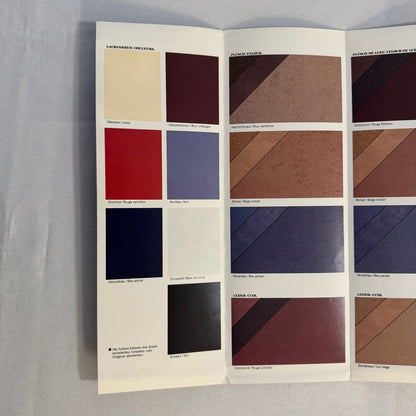 1984 Saab 99 and 900 Colour and Upholstery Brochure Catalog German French Text