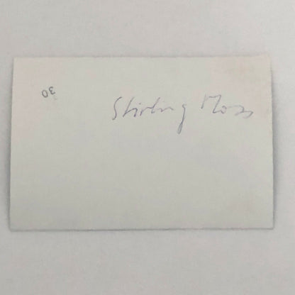 Vintage Racing Photo Photograph Driver Stirling Moss