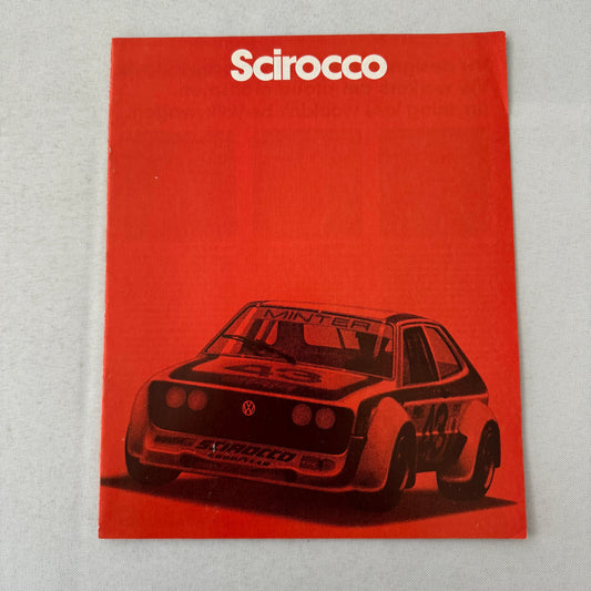 1980 Volkswagen VW Scirocco Car Sales Brochure Catalog Advertising