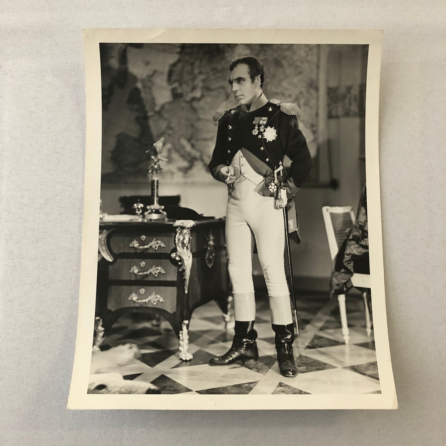 Vintage Actor Photo Photograph Print Charles Boyer in Conquest