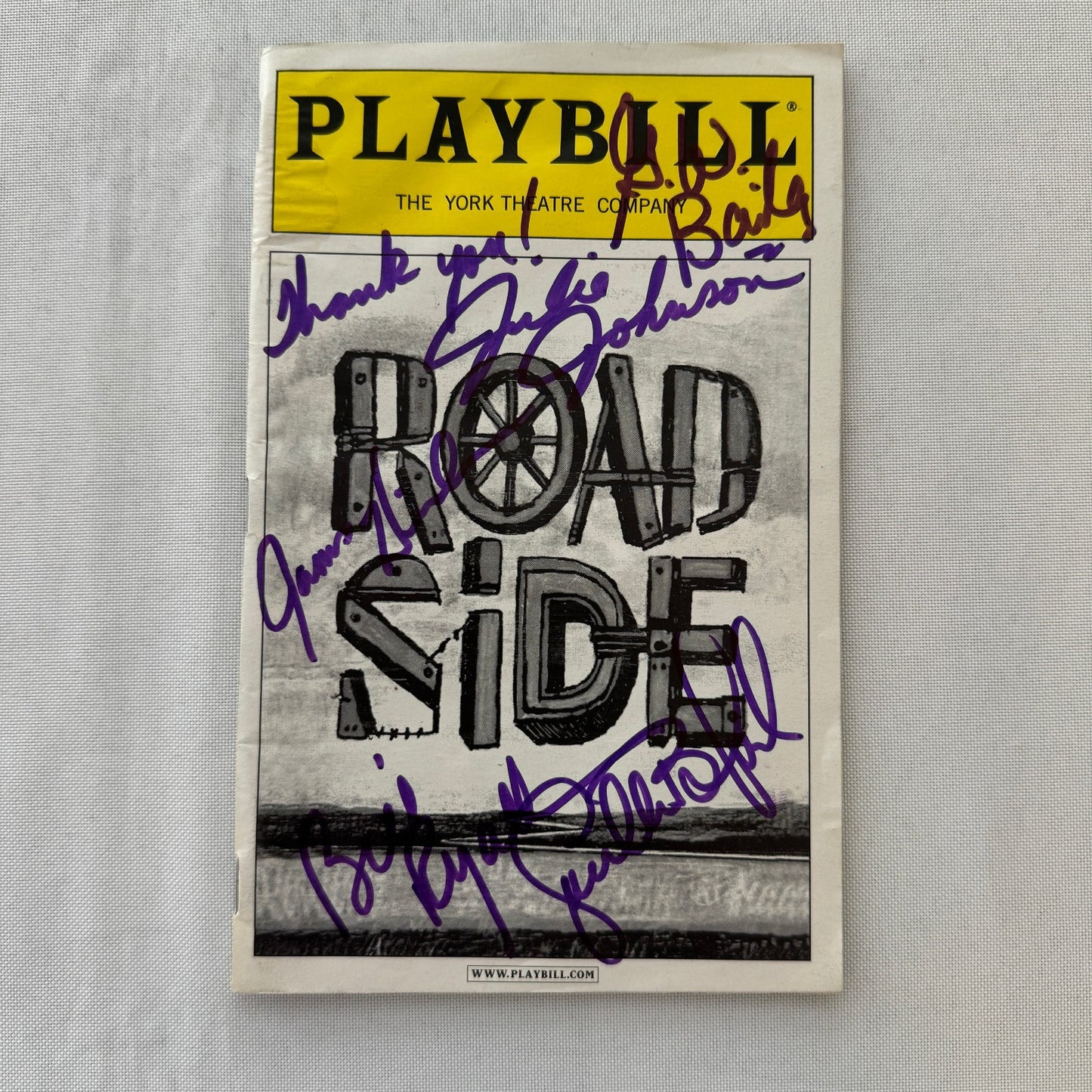 Roadside Cast Signed Program Playbill 2001 5x Signatures Julie Johnson +