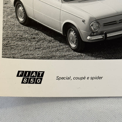 FIat 850 Special 850 Coupe and 850 Spider Factory Press Photo Photograph Print