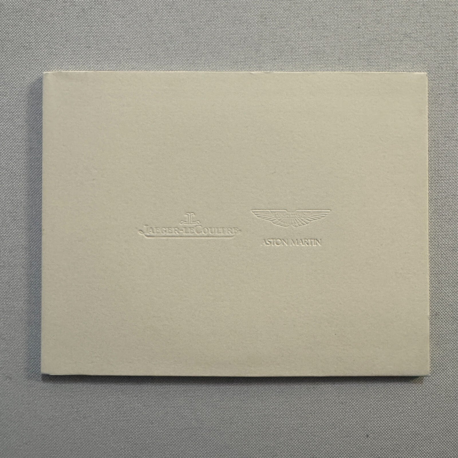 Aston Martin Jaegre Le Coultre Watch Collaboration Press Kit Brochure with CD