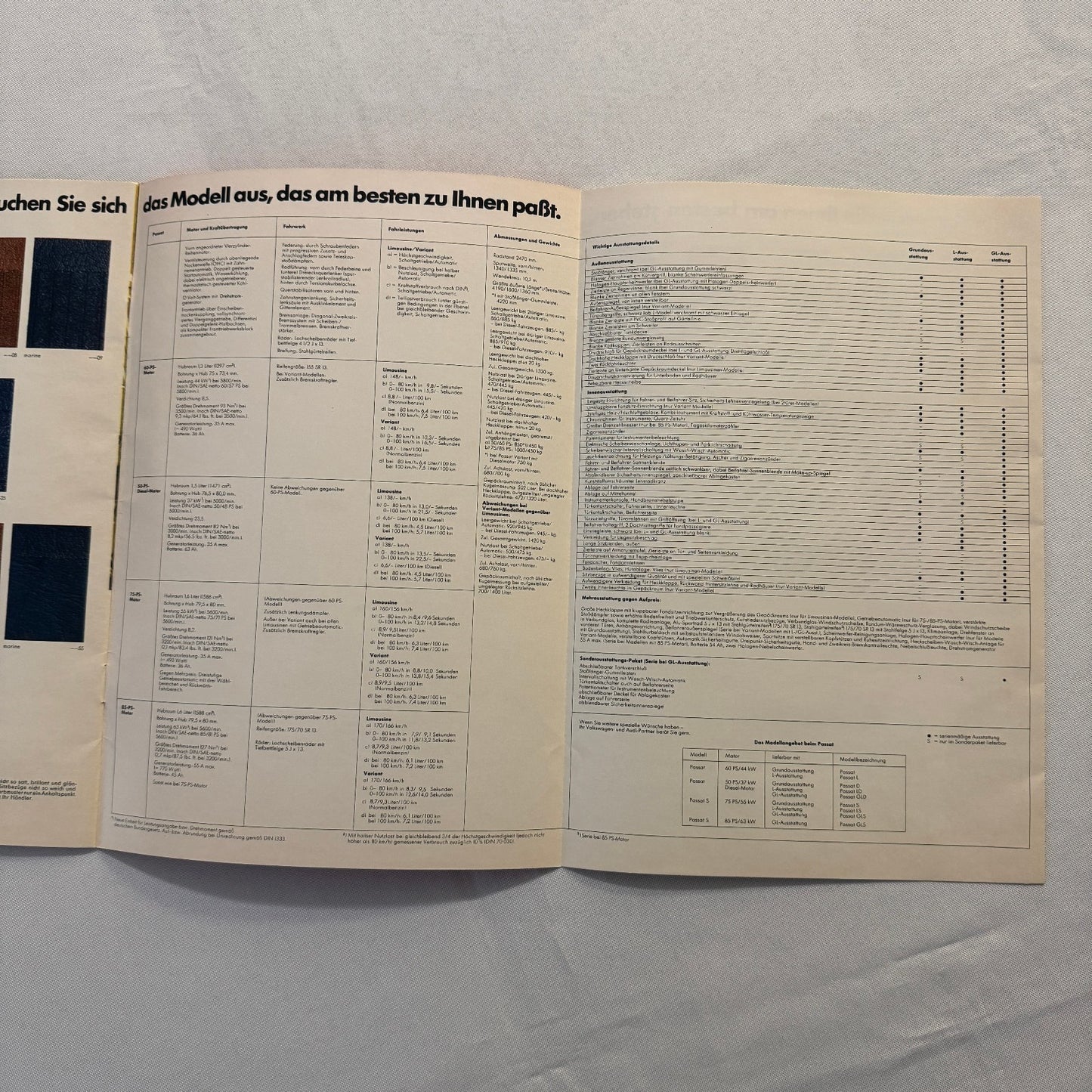 1977 Volkswagen Passat Car Sales Brochure Catalog Advertising GERMAN