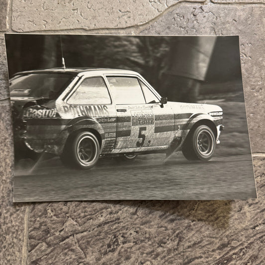 1980 RAC Rally Rallye Car Racing Photo Photograph Ford Escort RS Car Vintage