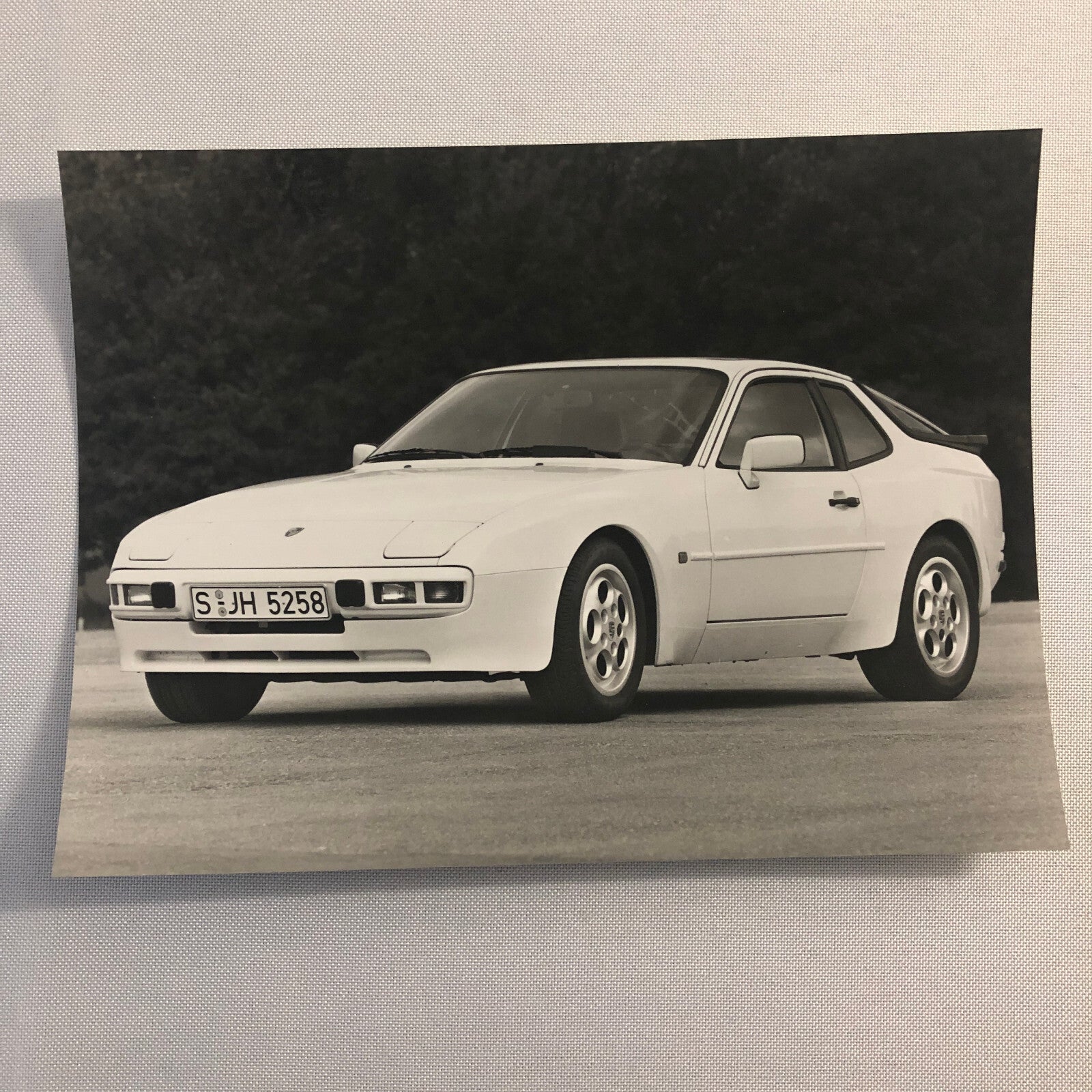 Vintage Porsche 944 Factory Press Photo Photograph Werkfoto