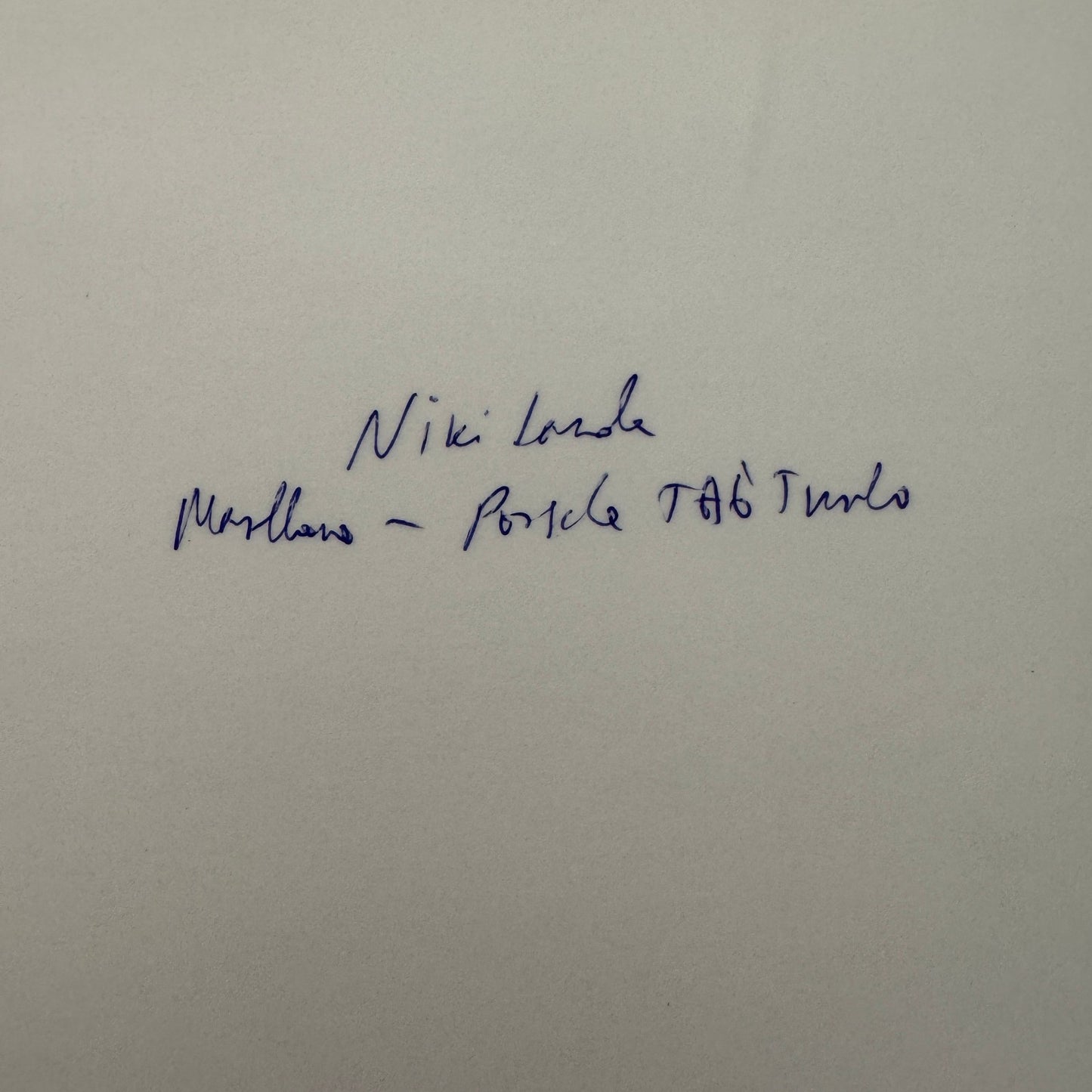 Niki Lauda Marlboro Racing Porsche TAG Turbo Car Photo Photograph Print