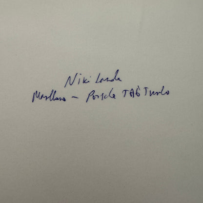 Niki Lauda Marlboro Racing Porsche TAG Turbo Car Photo Photograph Print