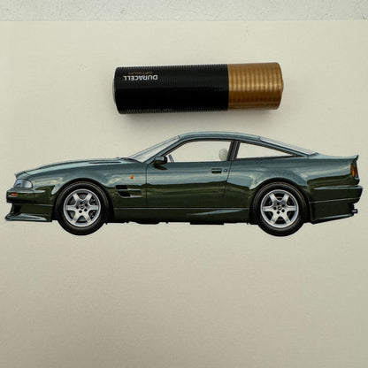 1993 Aston Martin Vantage Car Illustration Art Drawing Vintage Miniature