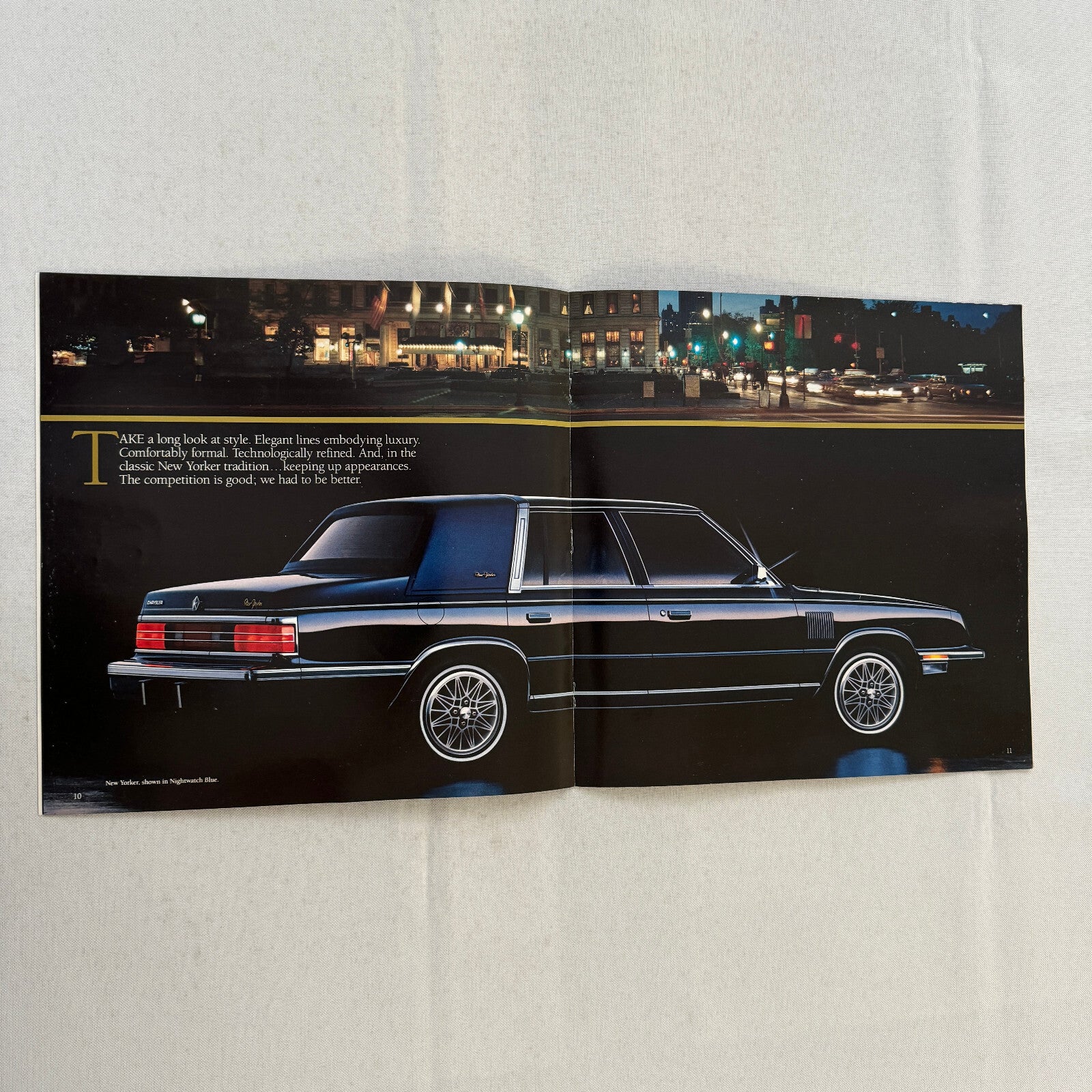 1986 Chrysler New Yorker Car Sales Brochure Catalog Advertising