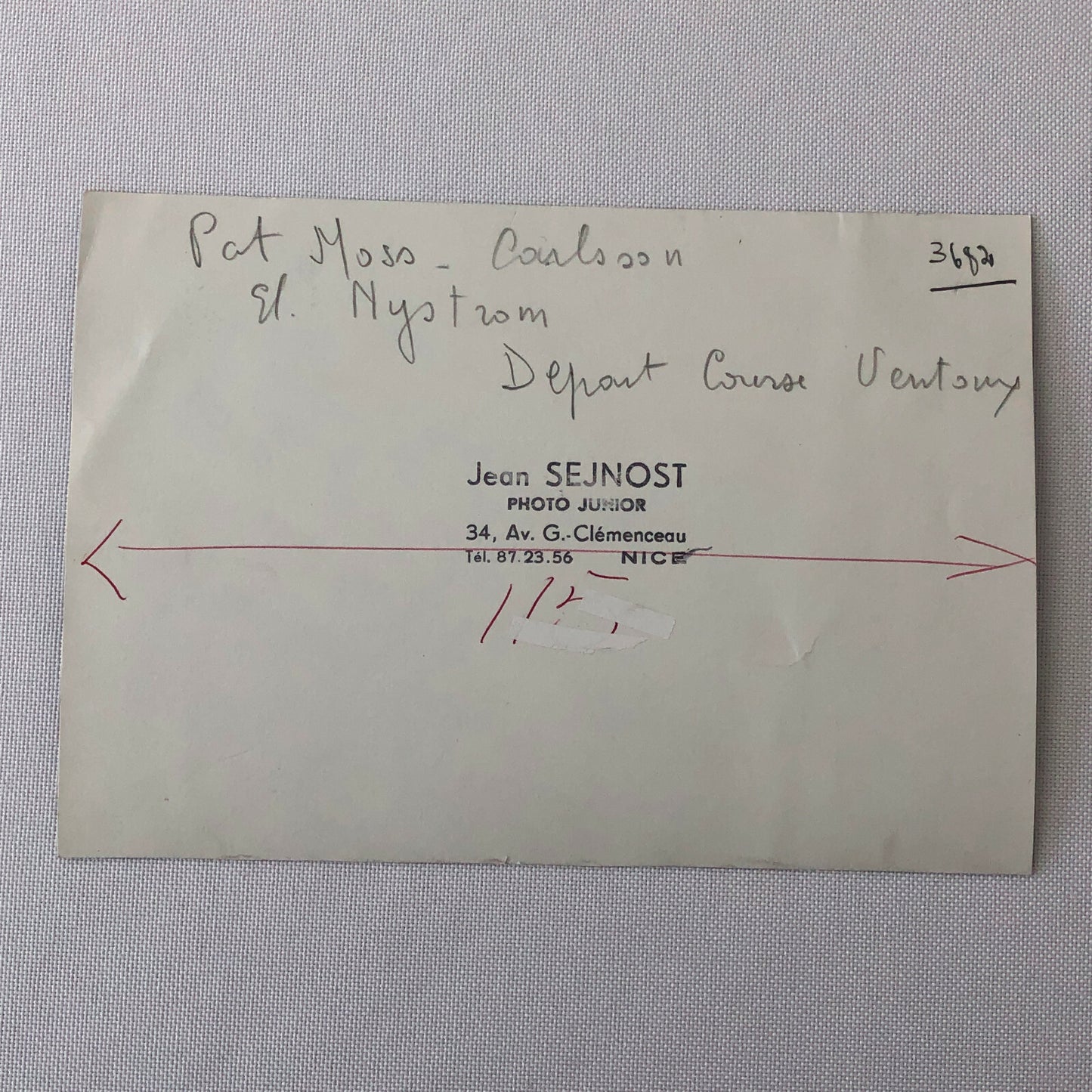 Vintage Pat Carlsson Moss Rally Racing Driver Photo Photograph Saab Car 