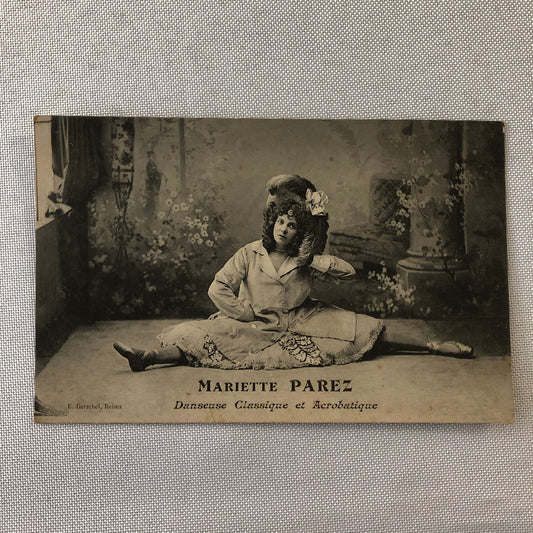 Circus Performer Dancer Acrobat Mariette Parez Postcard Post Card Vintage