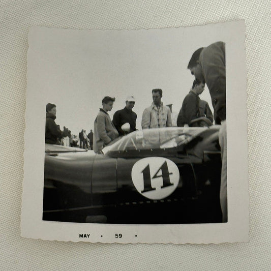 Vintage Racing Photo Lister Jaguar Car 1959 Photograph Snapshot Motorsport